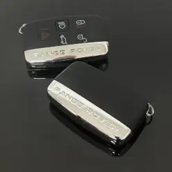 Alternative view of 1x NEU Range Rover Schlüsselgehäuse 4 Tasten Metall Kunststoff schwarz mit Logo Emblem
