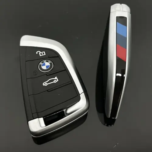 1x NEU Schlüssel Gehäuse 3 Tasten + Emblem schwarz für BMW 3 5 6 8 X3 X4 X5 X7 G21 G20 G31 G30 Autoschlüssel
