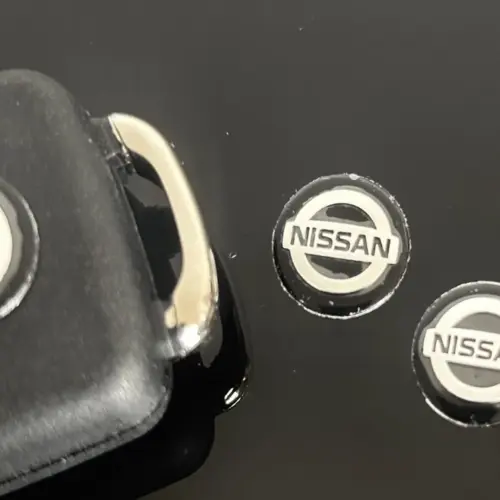 Alternative view of 1x NISSAN Schlüssel 14mm Aufkleber ALU Schlüssellogo Emblem Schriftzug LOGO