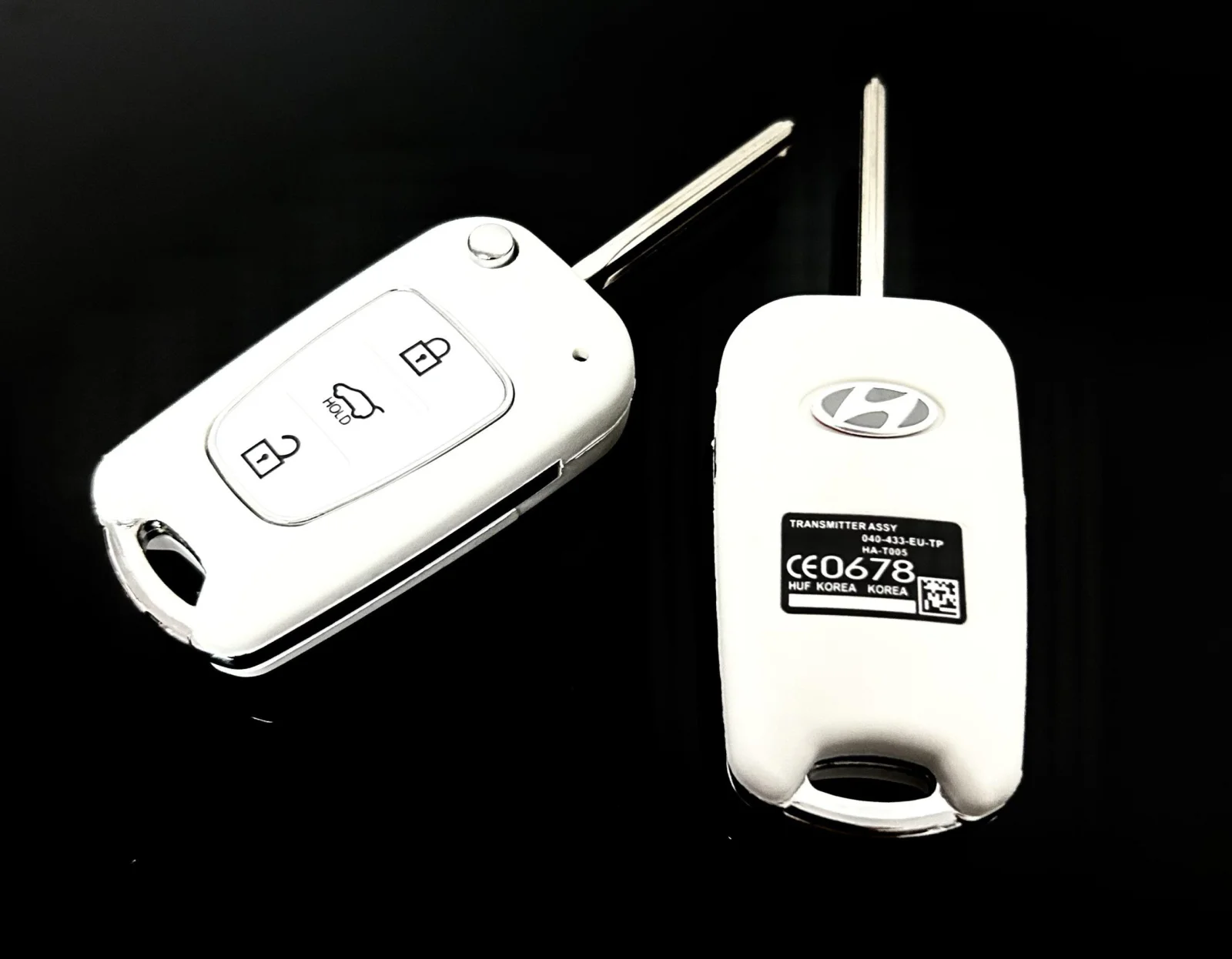 1x ORIGINAL Hyundai Schlüsselgehäuse WEIß + Emblem Funk Fernbedienung Autoschlüssel iX35 i30 i20 i30 i35 iX20 iX35 – Bild 7
