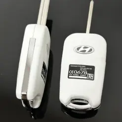 1x ORIGINAL Hyundai Schlüsselgehäuse WEIß + Emblem Funk Fernbedienung Autoschlüssel iX35 i30 i20 i30 i35 iX20 iX35 – Bild 8