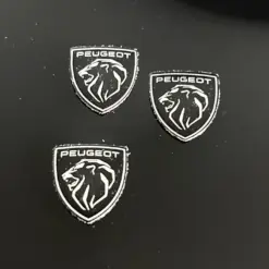 1x PEUGEOT new Schlüssel 15x13mm Aufkleber ALU Schlüssellogo Emblem Schriftzug LOGO – Bild 2