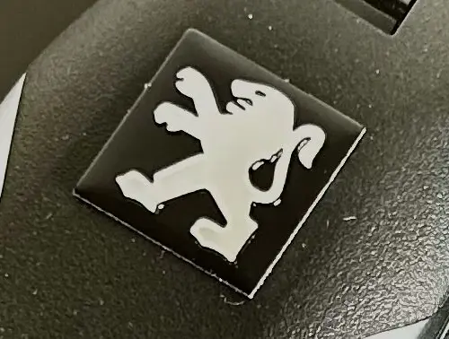 Alternative view of 1x PEUGEOT Schlüssel 15mm Aufkleber ALU Schlüssellogo Emblem Schriftzug LOGO