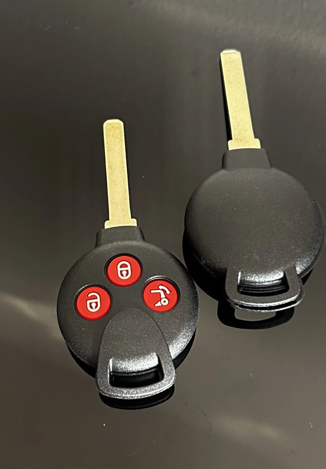 1x SMART Schlüsselgehäuse 2007-2013 schwarz/rot Schlüssel Rohling Fortwo 450 Forfour Roadster Cabrio Roadster Coupe