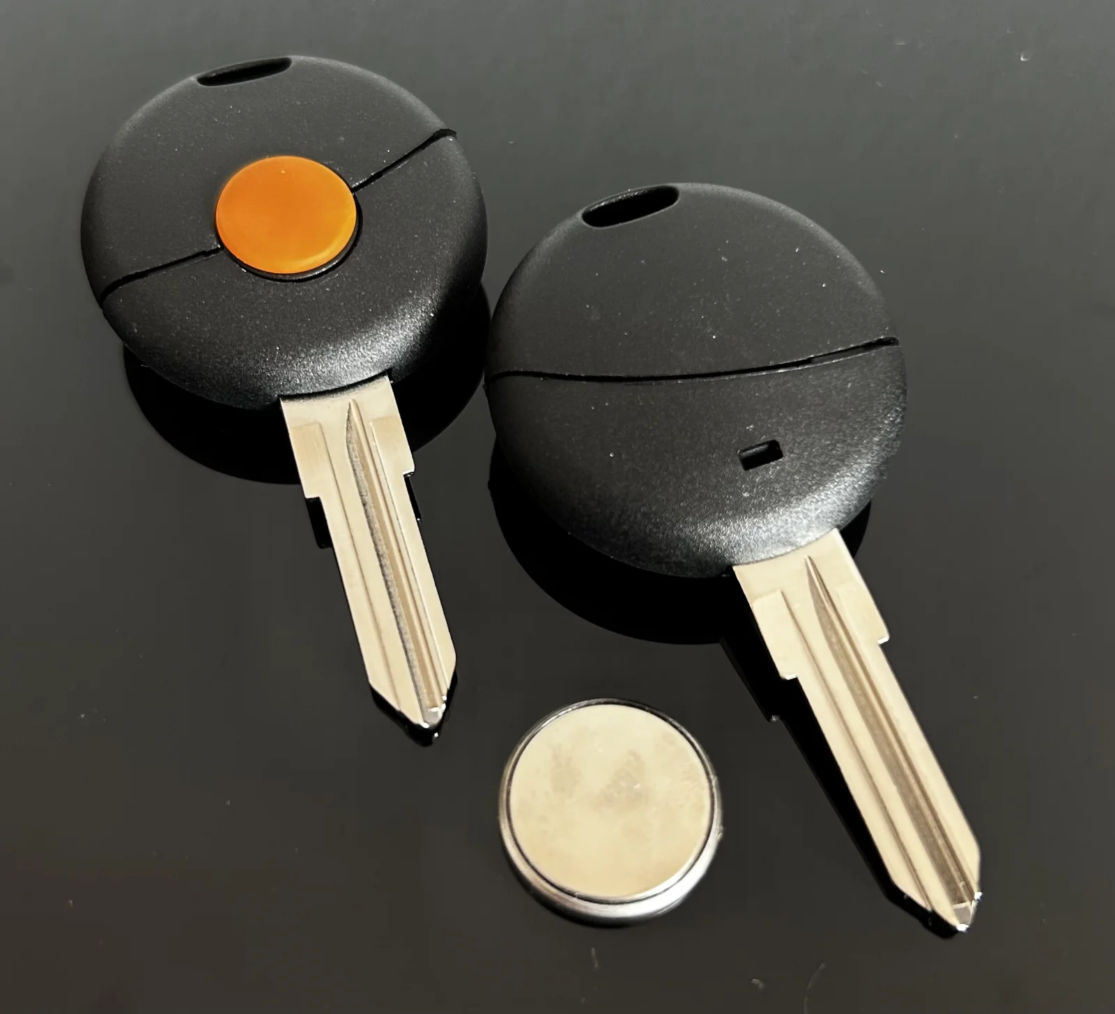 1x SMART Schlüsselgehäuse schwarz + Batterie Schlüssel Rohling Fortwo 450 Forfour Roadster Cabrio Roadster Coupe Crossblade