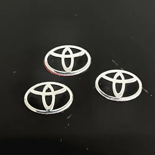 Alternative view of 1x TOYOTA Schlüssel OVAL 15mm Aufkleber ALU Schlüssellogo Emblem Schriftzug LOGO