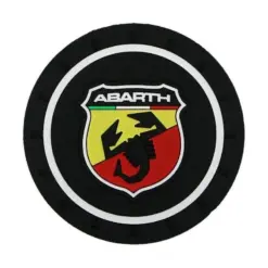 2x ABARTH Getränkehalter Einsatz Emblem Matte Antirutsch Flascheneinsatz Cup – Bild 4