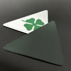 2x Alfa Romeo Plakette 90mm Emblem Logo Quadrifoglio für links + rechts Schriftzug LOGO für viele Modelle Kleeblatt – Bild 5
