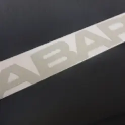 2x für Fiat ABARTH 14x2cm Emblem Schild Aufkleber SILBER Schriftzug – Bild 2
