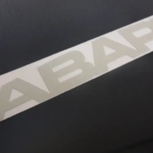 Alternative view of 2x für Fiat ABARTH 14x2cm Emblem Schild Aufkleber SILBER Schriftzug