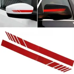 Alternative view of 2x im Abarth Design SPIEGELAUFKLEBER 500 Emblem Schild Aufkleber ROT glänzend Spiegel