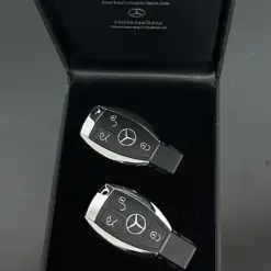 Alternative view of 2x MERCEDES in BOX Funkschlüssel mit ELEKTRONIK Gehäuse Autoschlüssel Fahrzeugschlüssel Schlüssel Fernbedienung