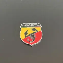 2x NEU Abarth Fiat 500 Metall 3cm Emblem Logo Schriftzug Patch Schild – Bild 2