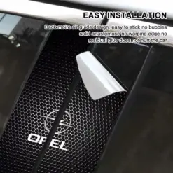 2x Opel Türfolie mit Logo Carbon Style B-C Säule links rechts Blende Abdeckung – Bild 2