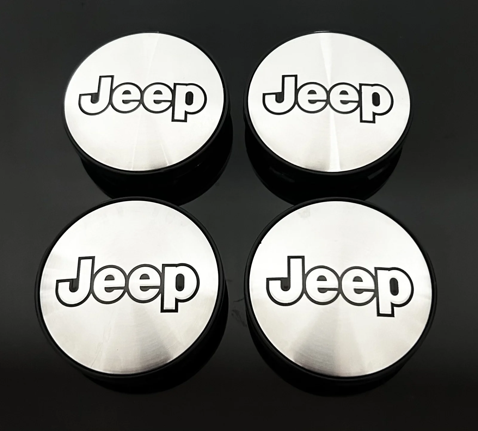 4x 50/56mm JEEP ALU Felgendeckel Nabenkappen Rad Felgenkappen Nabendeckel Kappe – Bild 3
