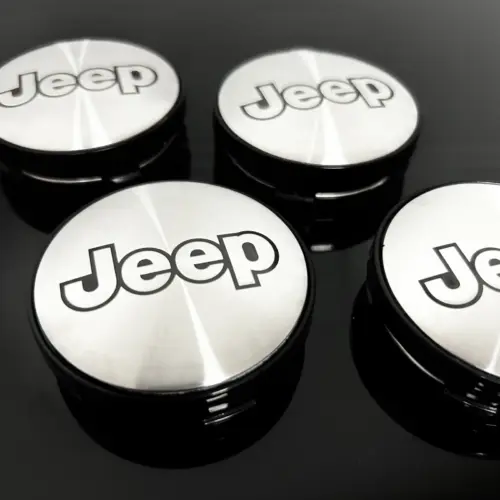 4x 50/56mm JEEP ALU Felgendeckel Nabenkappen Rad Felgenkappen Nabendeckel Kappe – Bild 4