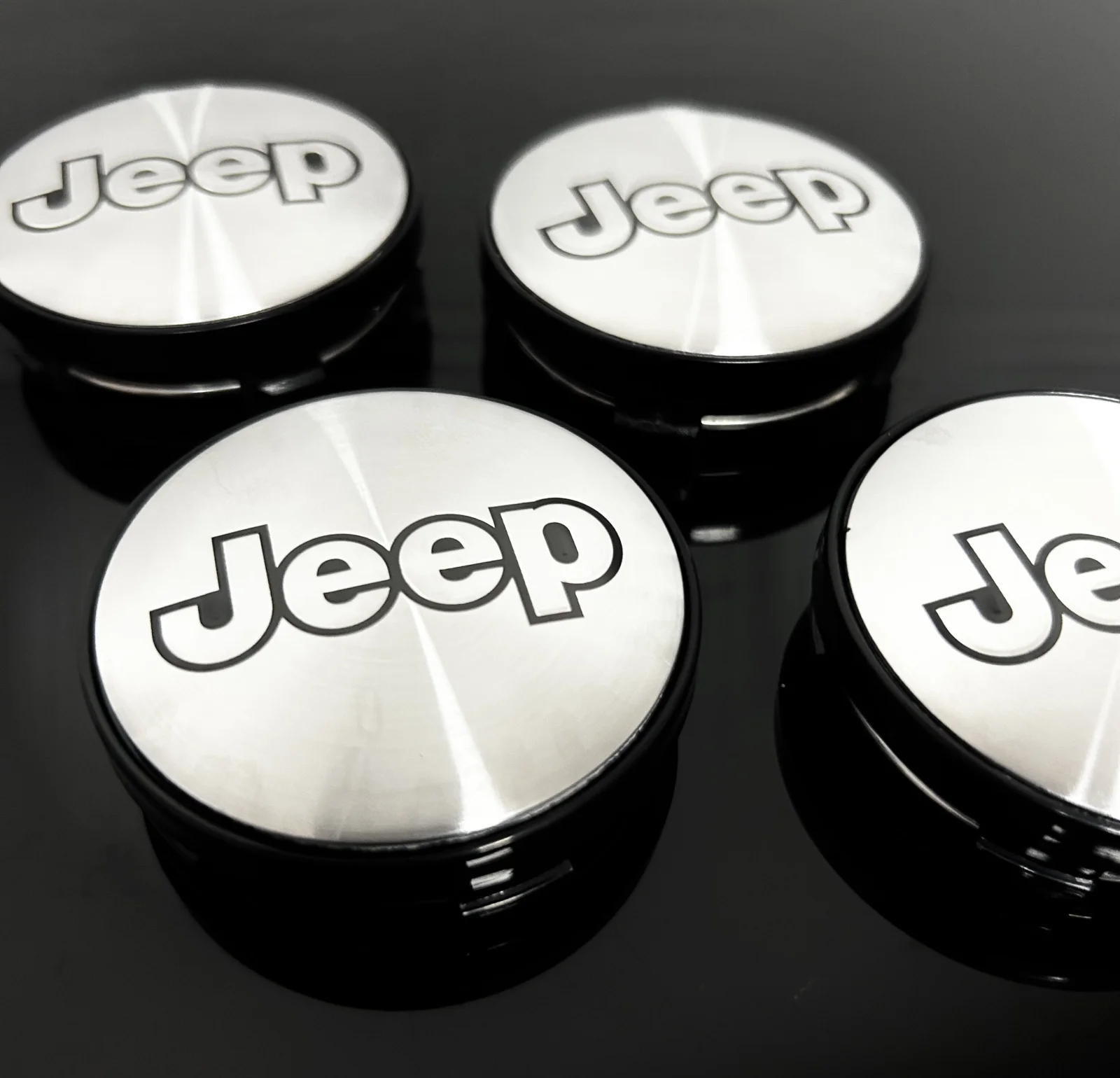 4x 50/56mm JEEP ALU Felgendeckel Nabenkappen Rad Felgenkappen Nabendeckel Kappe – Bild 4