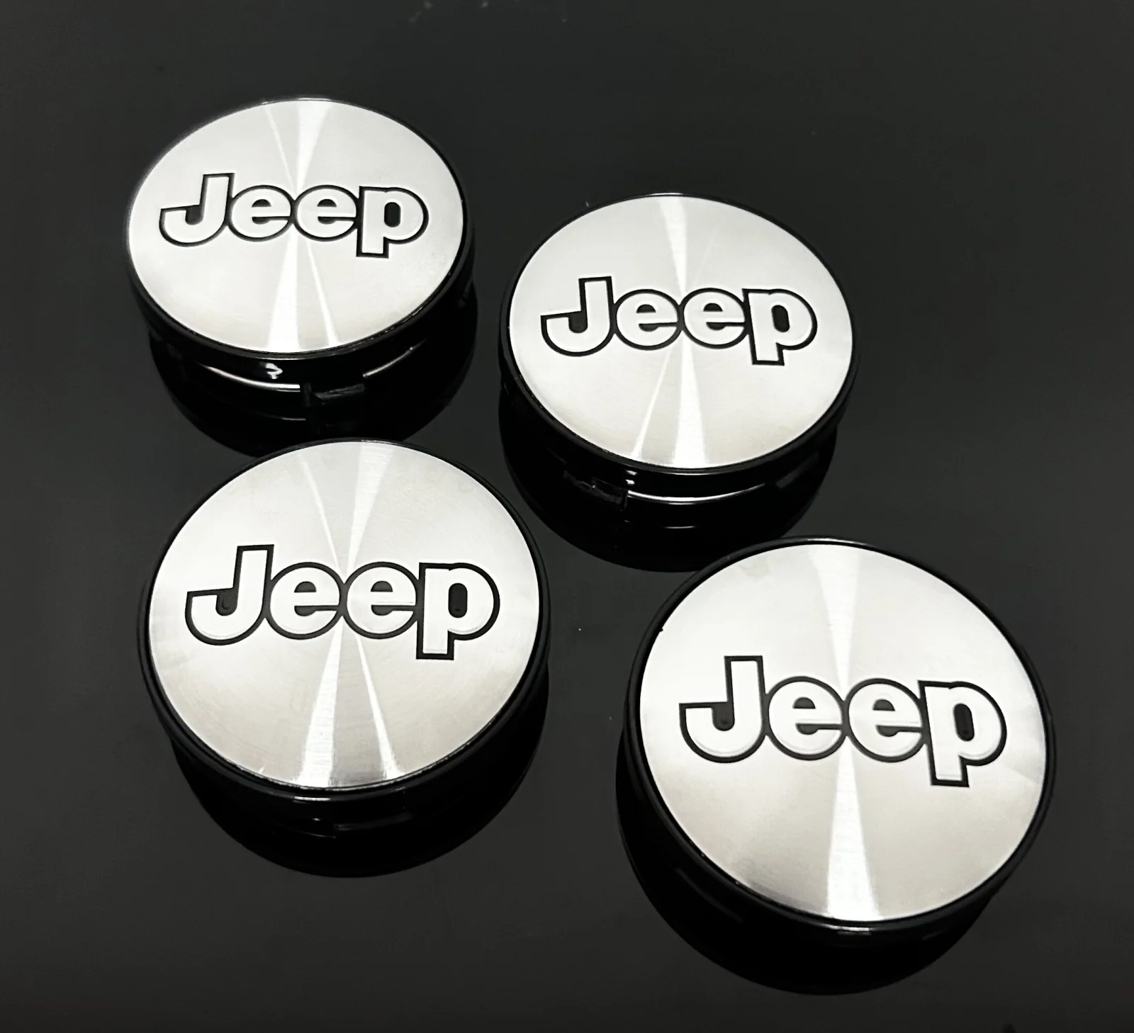 4x 50/56mm JEEP ALU Felgendeckel Nabenkappen Rad Felgenkappen Nabendeckel Kappe