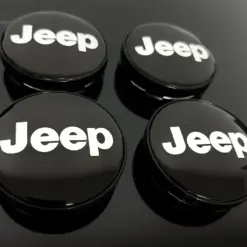 4x 50/56mm JEEP schwarz glänzend Felgendeckel Nabenkappen Rad Felgenkappen Nabendeckel Kappe – Bild 4