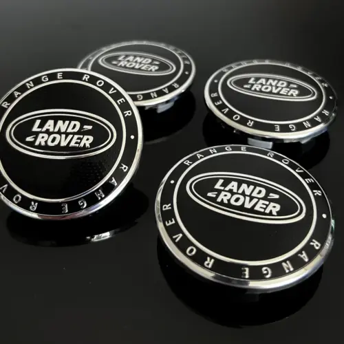 Alternative view of 4x 60mm für Range Land Rover schwarz silber Felgendeckel Nabenkappen Rad Felgenkappen Nabendeckel Kappe