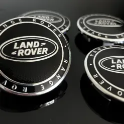 4x 60mm für Range Land Rover schwarz silber Felgendeckel Nabenkappen Rad Felgenkappen Nabendeckel Kappe – Bild 3