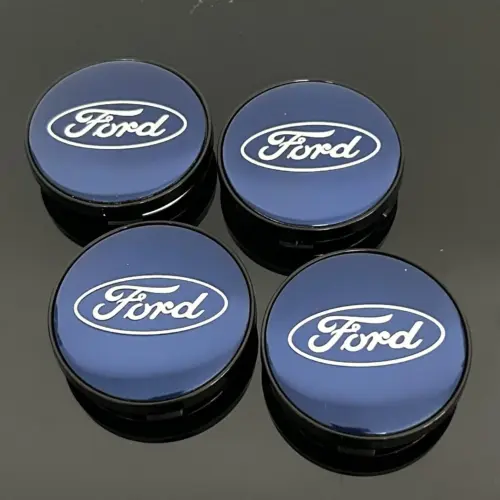 4x für FORD 60/55mm NEW BLUE Radkappe BLAU Raddeckel Felgenabdeckung Kappen Nabenabdeckung für Alufelgen H95SX