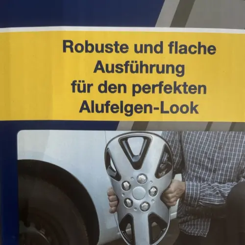 Alternative view of 4X GOODYEAR Radzierblenden Flexo 14 Zoll silber/schwarz Pkw Radkappen Deckel