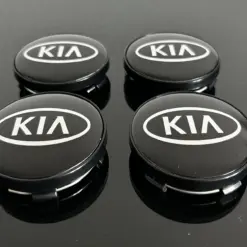 4x KIA 60/55mm NEW BLACK Radkappe BLAU Raddeckel Felgenabdeckung Kappen Nabenabdeckung für Alufelgen – Bild 5
