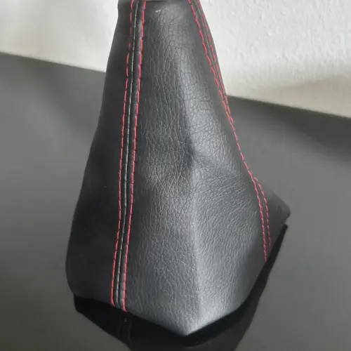 Alternative view of ABARTH 500 FIAT Schaltbalg schwarz mit ROT Staubschutz Schalthebel Gangschaltung Manschette