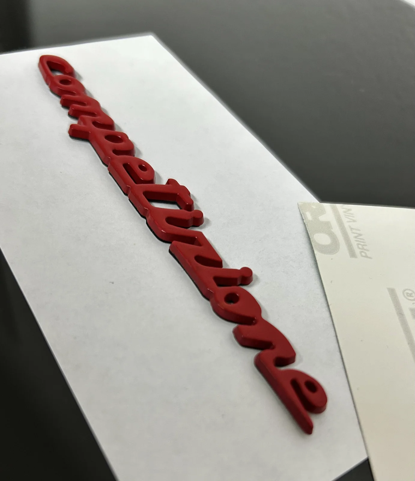 Abarth COMPETIZIONE Tributo in ROT ORIGINAL Emblem NEU Logo Schriftzug Aufkleber – Bild 2