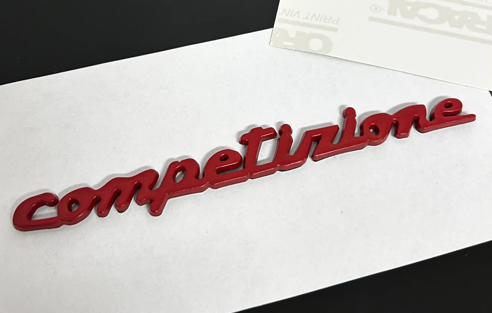 Abarth COMPETIZIONE Tributo in ROT ORIGINAL Emblem NEU Logo Schriftzug Aufkleber – Bild 5