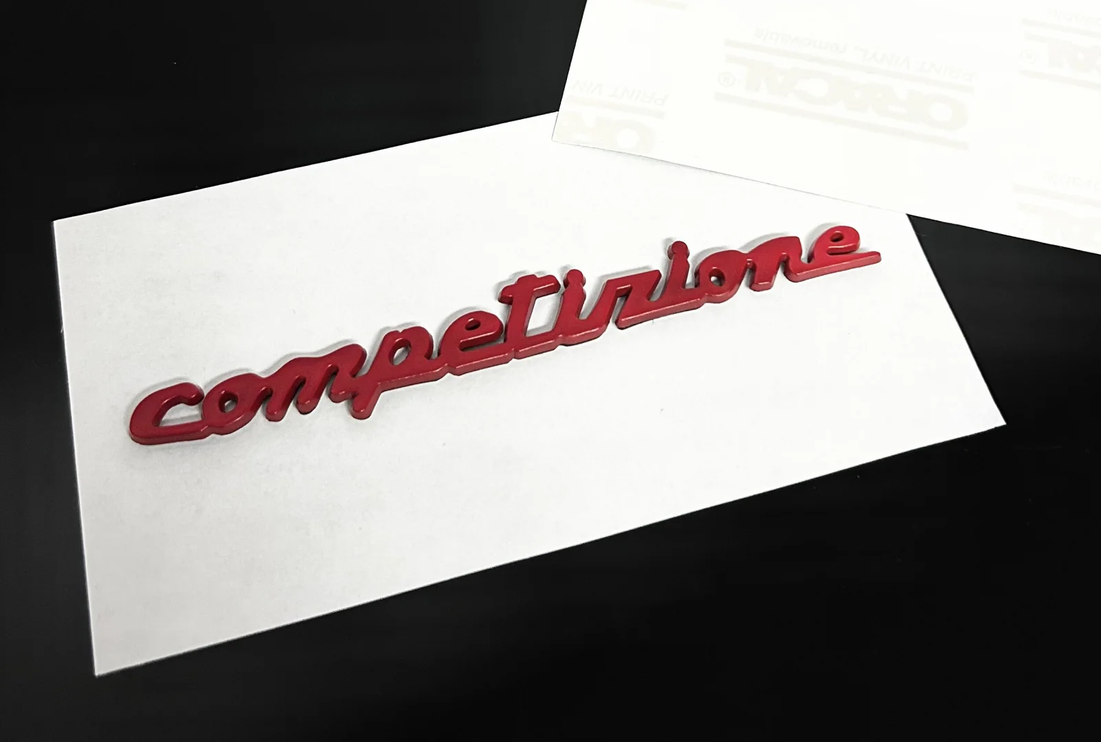 Abarth COMPETIZIONE Tributo in ROT ORIGINAL Emblem NEU Logo Schriftzug Aufkleber