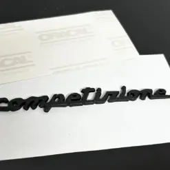 Abarth COMPETIZIONE Tributo in schwarz ORIGINAL Emblem NEU Logo Schriftzug Aufkleber – Bild 5