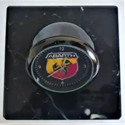 ABARTH Tischuhr Briefbeschwerer MARMORSOCKEL Auto Uhr NEU Logo Emblem Aufsteller – Bild 6