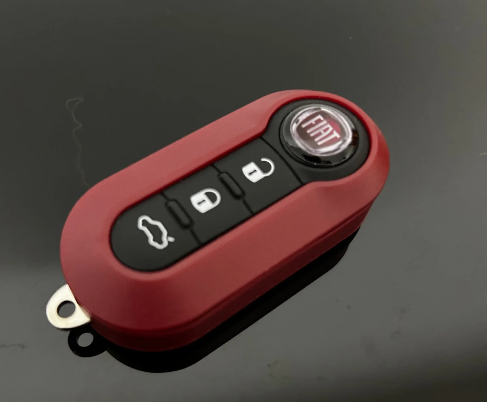 FIAT 500 Funkschlüssel LOGO Autoschlüssel ROT Fahrzeugschlüssel Schlüssel Fernbedienung – Bild 2