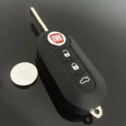 Alternative view of 1x FIAT 500 Funkschlüssel LOGO Batterie Autoschlüssel Fahrzeugschlüssel Schlüssel Fernbedienung Schlüsselgehäuse