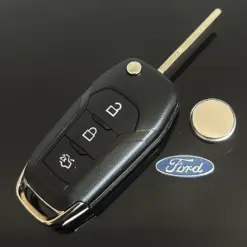 FORD Schlüsselgehäuse ORIGINAL + Ford Logo Emblem Schlüssel Rohling Explorer Fusion Mondeo Kuka uva...