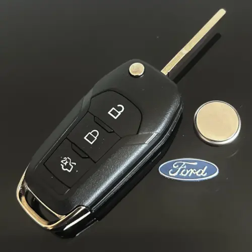 FORD Schlüsselgehäuse ORIGINAL + Ford Logo Emblem Schlüssel Rohling Explorer Fusion Mondeo Kuka uva…