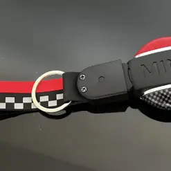 für MINI 2 teilig Schlüssel Anhänger Schlüsselband Copper CARBON/ROT Schlüsselring F56 F55 F54 F60 Cabrio F57 – Bild 6