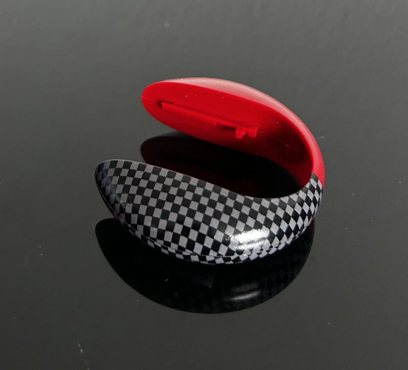 für MINI Schlüssel Anhänger Schutzring Copper CARBON/ROT Schlüsselkappe Schlüsselschutz F56 F55 F54 F60 Cabrio F57 – Bild 3