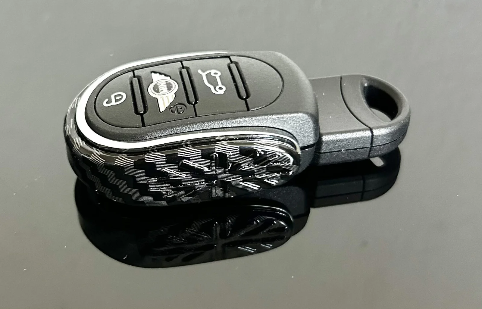 für MINI Schlüssel Anhänger Schutzring Copper CARBON Schlüsselkappe Schlüsselschutz F56 F55 F54 F60 Cabrio F57 weiter Modelle – Bild 7