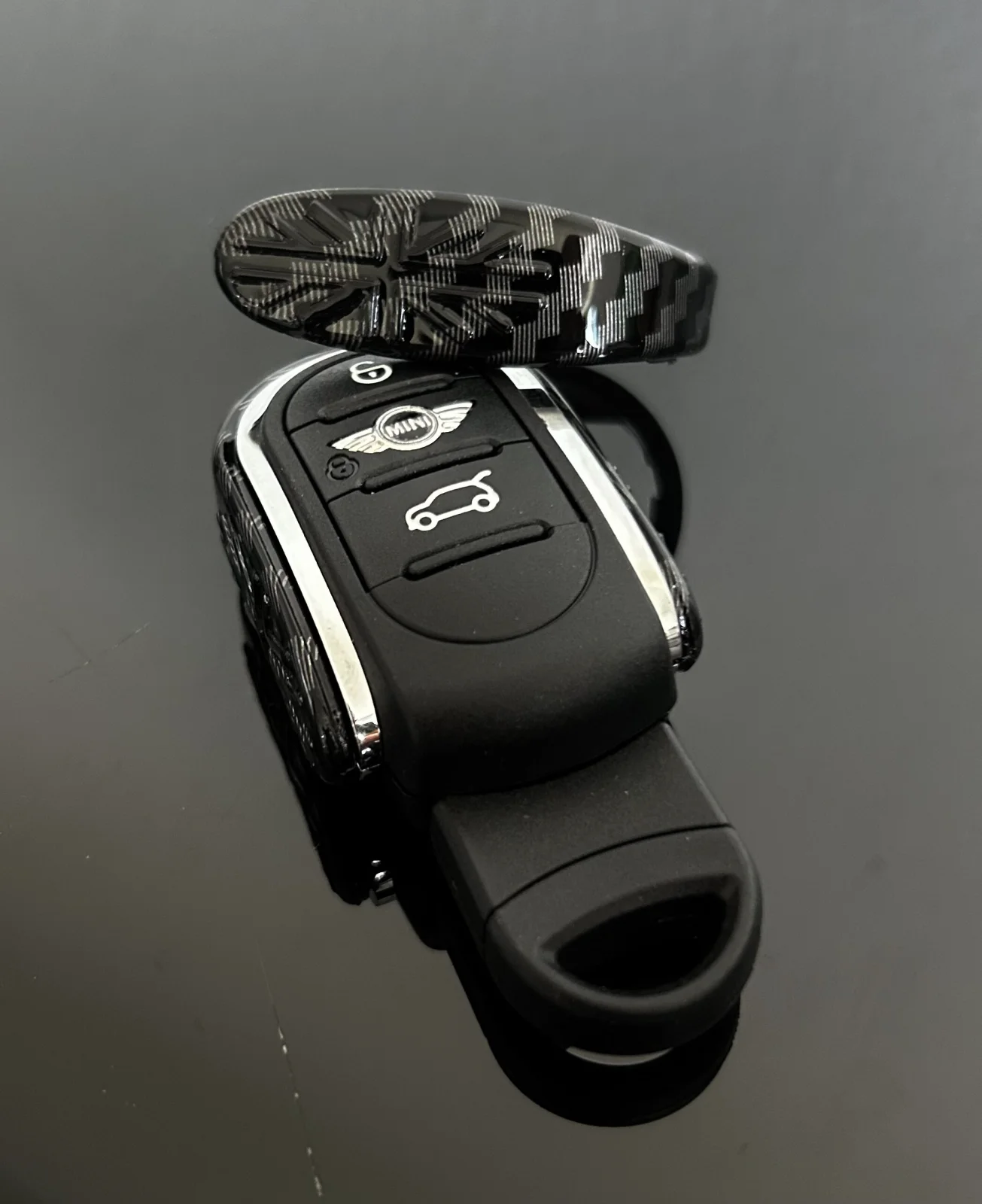 für MINI Schlüssel Anhänger Schutzring Copper CARBON Schlüsselkappe Schlüsselschutz F56 F55 F54 F60 Cabrio F57 weiter Modelle – Bild 8