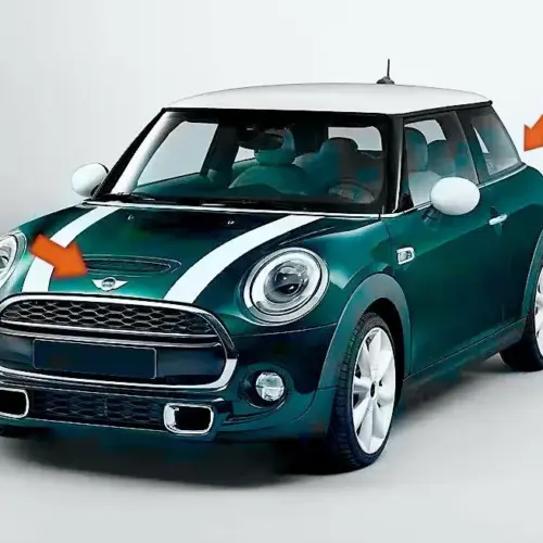 MINI Cooper Emblem 115mm schwarz glänzend Logo Schild METALL Motorhaube Heckdeckel Klappe