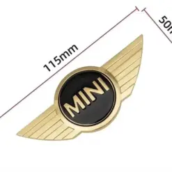 MINI Cooper Emblem 115mm schwarz glänzend Logo Schild METALL Motorhaube Heckdeckel Klappe – Bild 7
