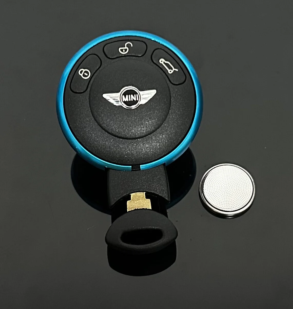MINI original Schlüsselgehäuse EDITION BLAU Emblem Schlüssel Rohling BMW R56 R57 R58 Cabrio R60 R61 Clubman Countryman – Bild 8