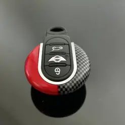 für MINI Schlüssel Anhänger Schutzring Copper CARBON/ROT Schlüsselkappe Schlüsselschutz F56 F55 F54 F60 Cabrio F57