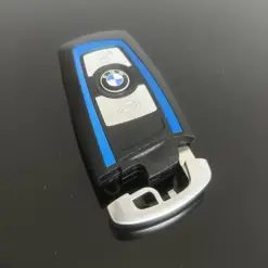 NEU blau Schlüssel Gehäuse 4 Tasten LOGO BMW METALL 1 3 5 7 F Serie X5 X6 F20 F22 F30 – Bild 4