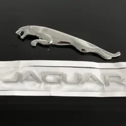 NEU Jaguar SET Emblem Heckdeckel Logo 18cm Heckemblem Rear Badge CHROM – Bild 7