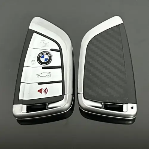 NEU Schlüssel Gehäuse 4 Tasten EDITION Carbondesign mit EMBLEM für BMW 3 5 6 8 X3 X4 X5 X7 G21 G20 G31 G30