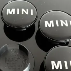 original 4x 54/45mm für MINI schwarz glänzend Felgendeckel Nabenkappen Rad Felgenkappen Nabendeckel Kappe 3613-1171069 – Bild 3